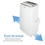 GRADE A3 - electriQ 12000 BTU Quiet Portable Air Conditioner - for rooms up to 30sqm