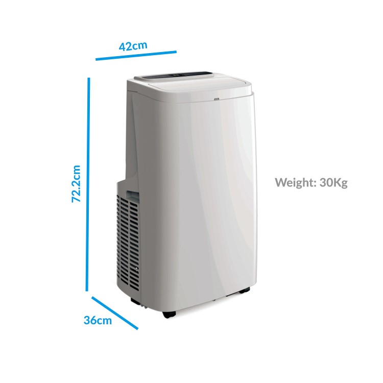 GRADE A2 - electriQ 16000 BTU Quiet Portable Air Conditioner - for large rooms up to 42 sqm