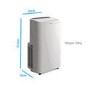 GRADE A2 - electriQ 16000 BTU Quiet Portable Air Conditioner - for large rooms up to 42 sqm