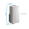 GRADE A3 - electriQ 16000 BTU Quiet Portable Air Conditioner - for large rooms up to 42 sqm