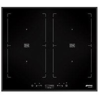 Smeg SIM562B 58cm Touch Control Multizone Angled Edge Black Glass Induction Hob