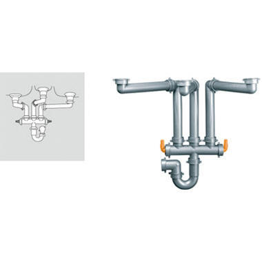 Franke SIPHON3 Plumbing Kit for Triple Bowl Sinks