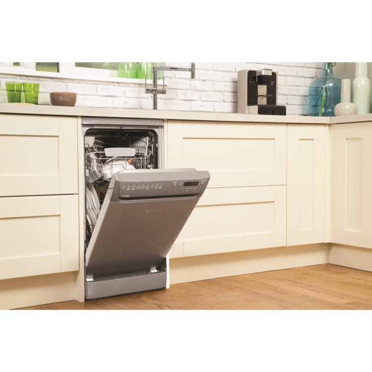 Hotpoint SIUF22111G Freestanding SLimline Dishwasher Graphite