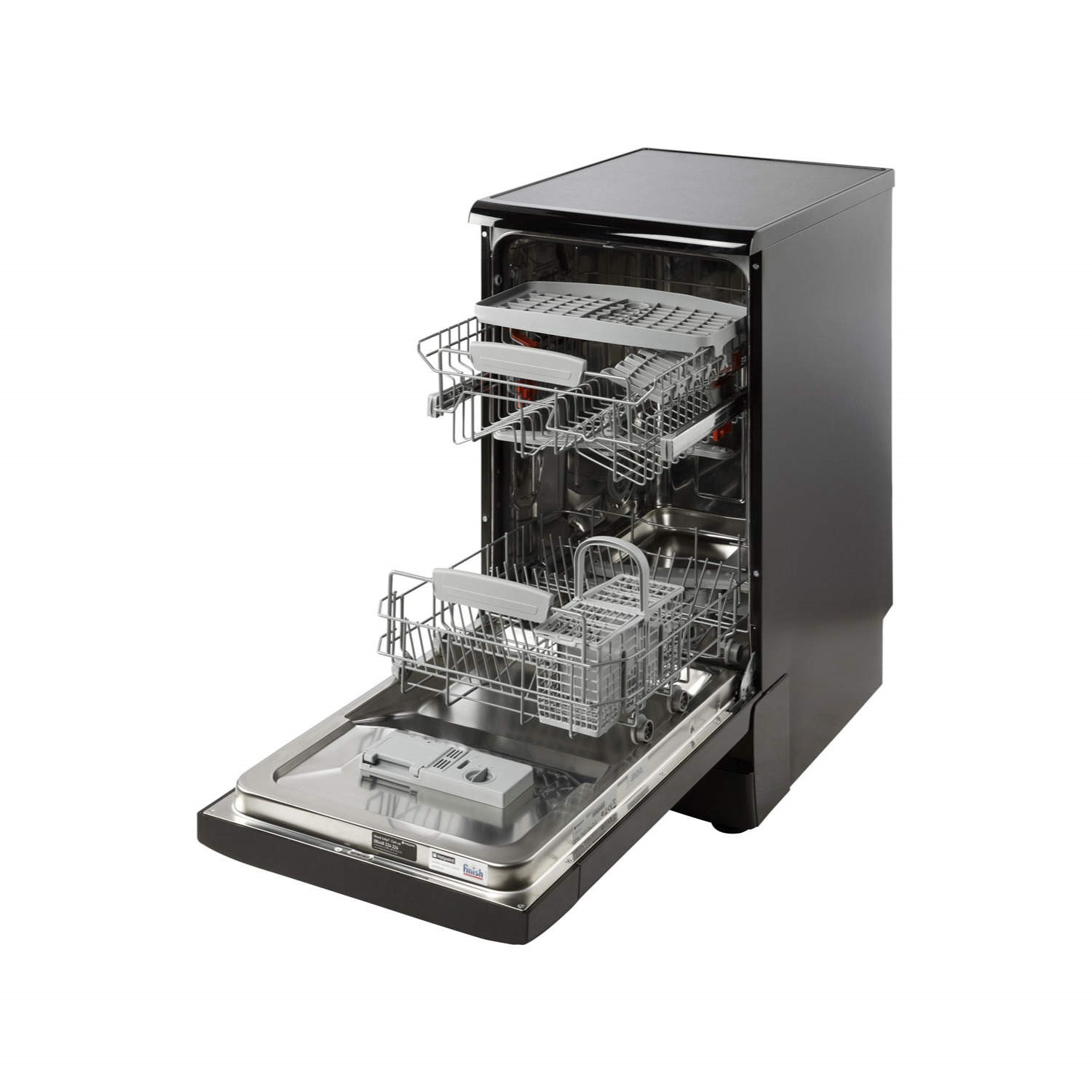 Hotpoint SIUF22111K Freestanding Slimline Dishwasher Black Appliances