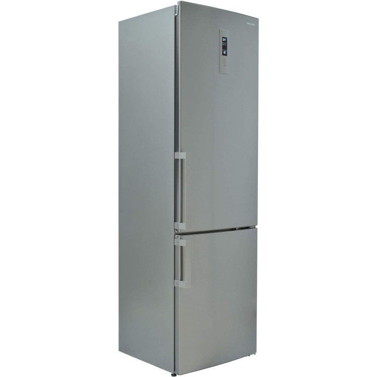 Sharp SJ-B1330E1I Freestanding Tall No Frost Fridge Freezer - Stainless Steel