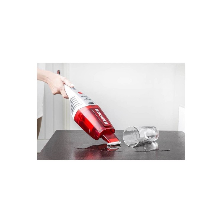 Hoover SJ72WD6A Handy 7.2V Handheld Cordless Vacuum Cleaner - Red and White