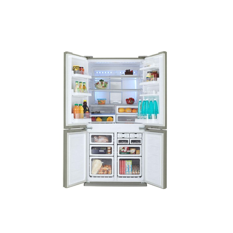 Sharp SJFP813VST 605L Four Door Frost Free Freestanding Fridge Freezer - Stainless Steel