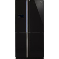 Sharp SJFS810VBK 600L Four Door Frost Free Freestanding Fridge Freezer Black