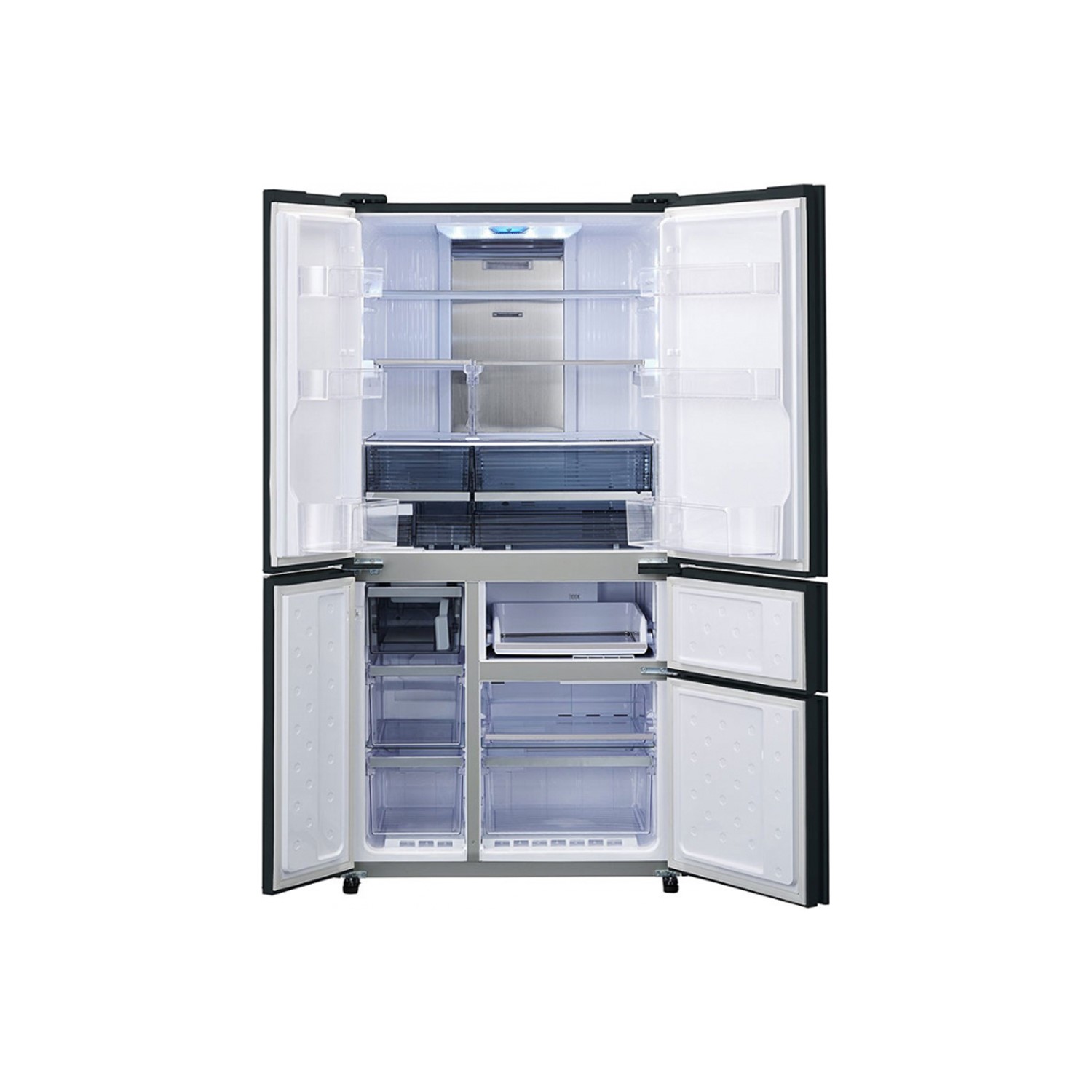 Sharp Sjsx830fbk Five Door American Style Refrigerator Black