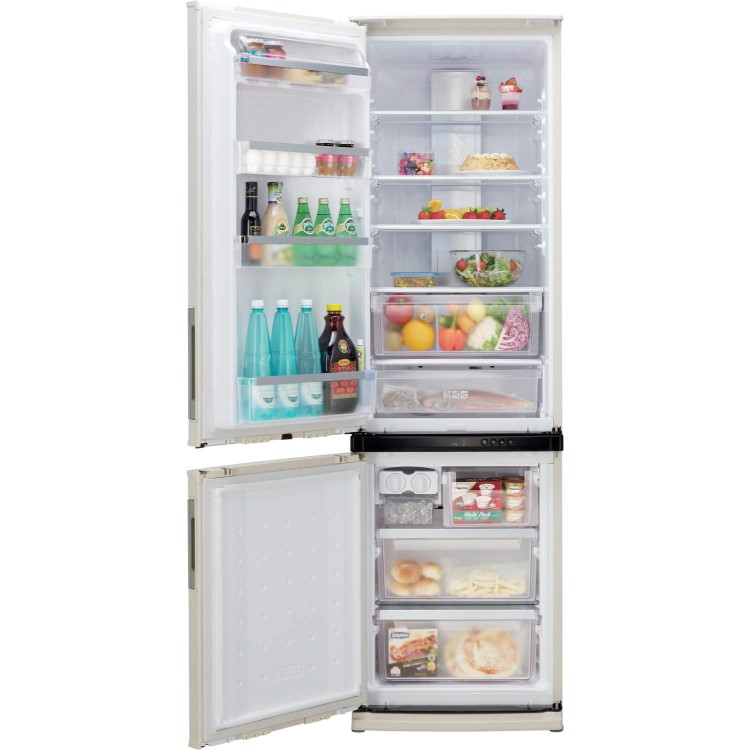 Sharp SJWS363TBK 2m Tall Frost Free Black Freestanding Fridge Freezer With DualSwing Doors
