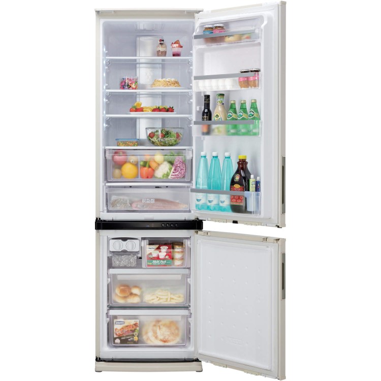 Sharp SJWS363TBK 2m Tall Frost Free Black Freestanding Fridge Freezer With DualSwing Doors