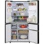Sharp SJWX830FBK 652 Litre American Style Fridge Freezer Water Dispenser A++ Energy Rating 5 Door 91cm Wide - Black