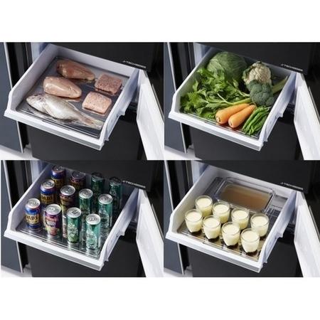 Sharp SJWX830FBK 652 Litre American Style Fridge Freezer Water Dispenser A++ Energy Rating 5 Door 91cm Wide - Black