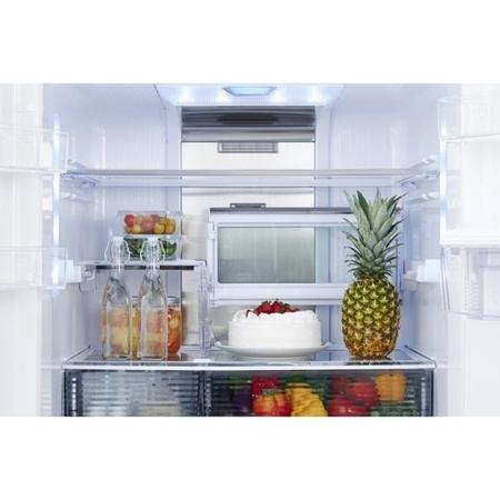 Sharp SJWX830FBK 652 Litre American Style Fridge Freezer Water Dispenser A++ Energy Rating 5 Door 91cm Wide - Black