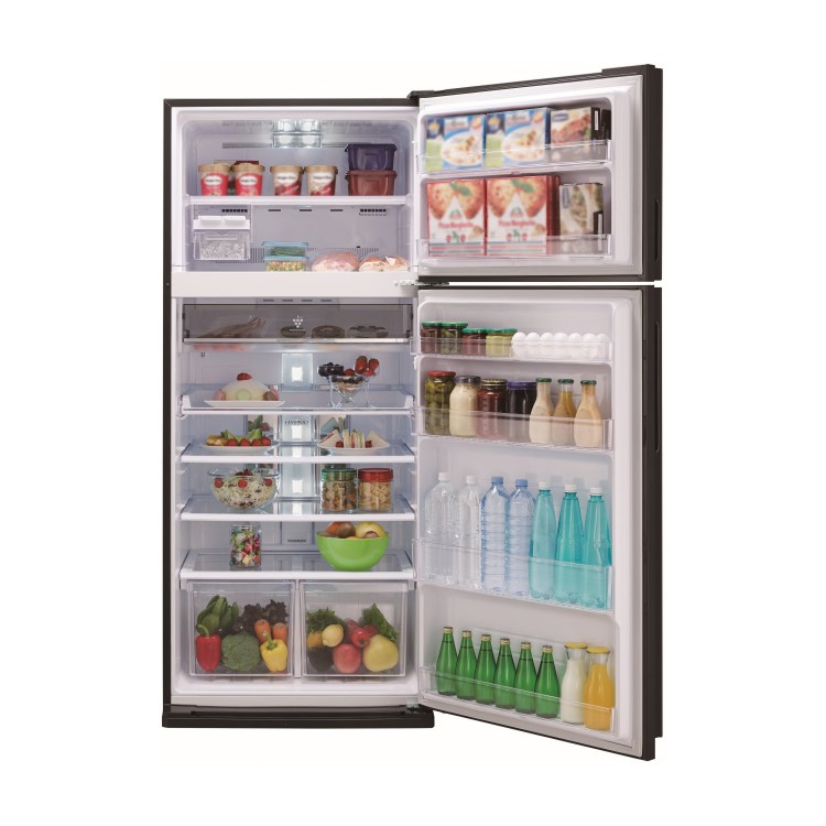 Sharp SJXP700GSL Top Mount Freestanding Fridge Freezer - Silver