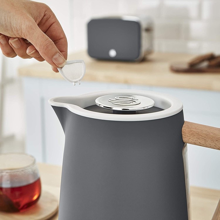 GRADE A1 - Swan SK14610GRYN Nordic 1.7L Kettle - Grey