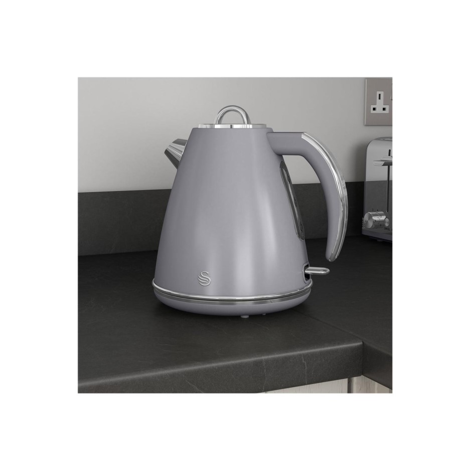 Swan SK19020GRN 1.5L Retro Kettle Grey Appliances Direct