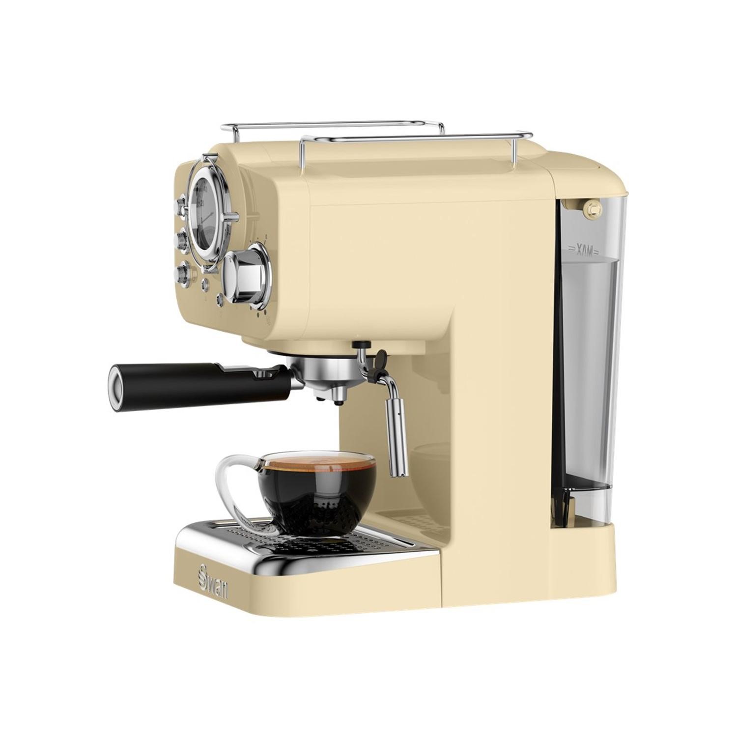 Swan SK22110CN Retro Espresso Coffee Machine Cream Appliances Direct