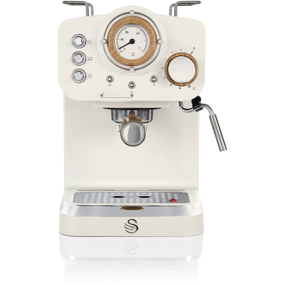 Swan SK22110WHTN Retro Espresso Coffee Machine White Appliances Direct
