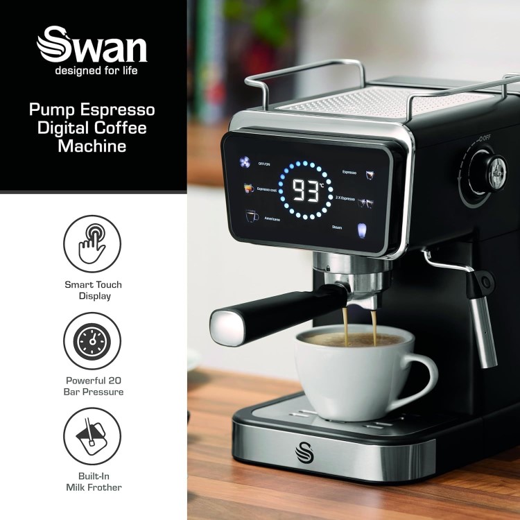 Swan Espresso Coffee Machine SK22113BLK- Black