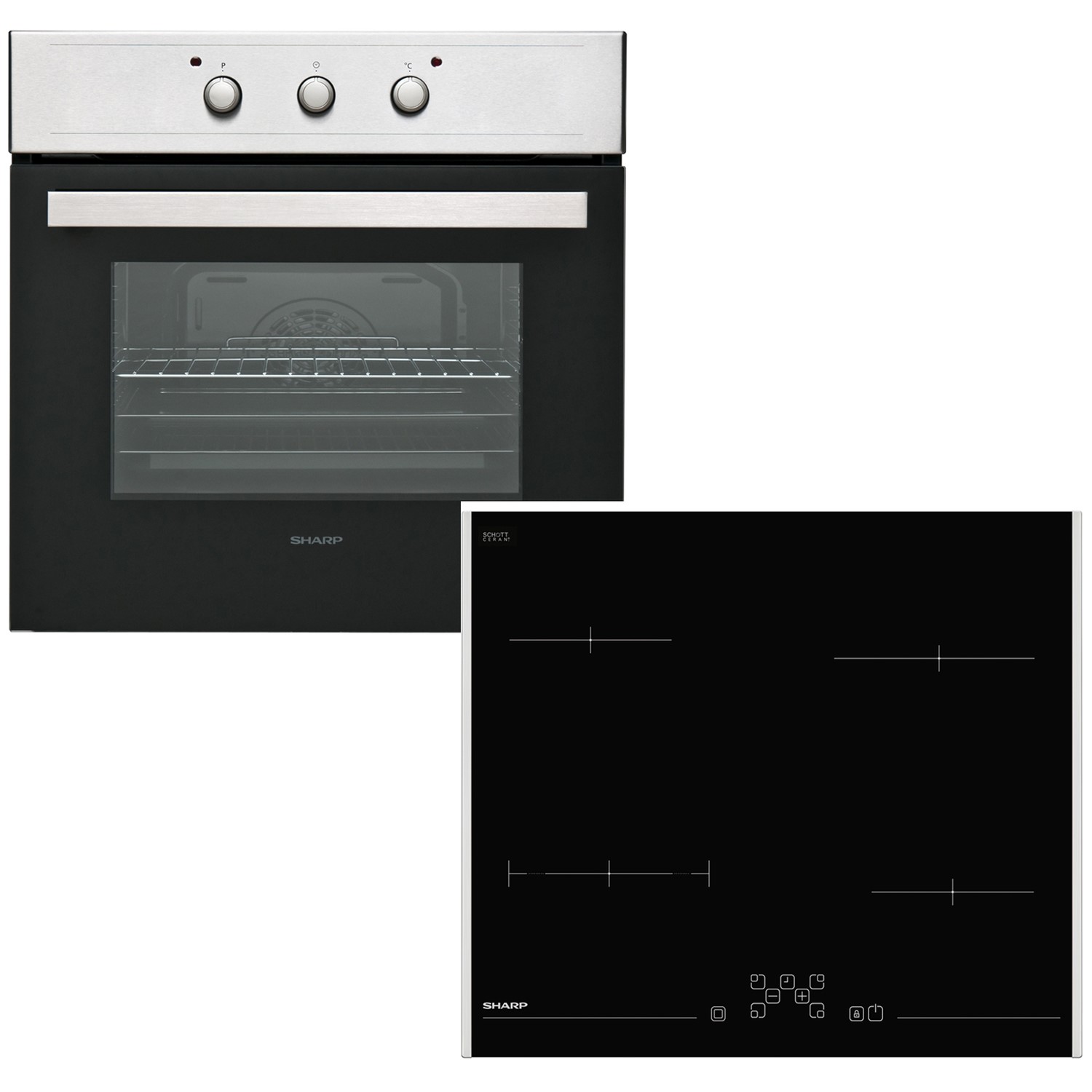 Sharp SK64PX Fanassisted Oven & Ceramic Hob Pack Appliances Direct