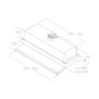 Elica 56cm Telescopic Canopy Cooker Hood - Grey