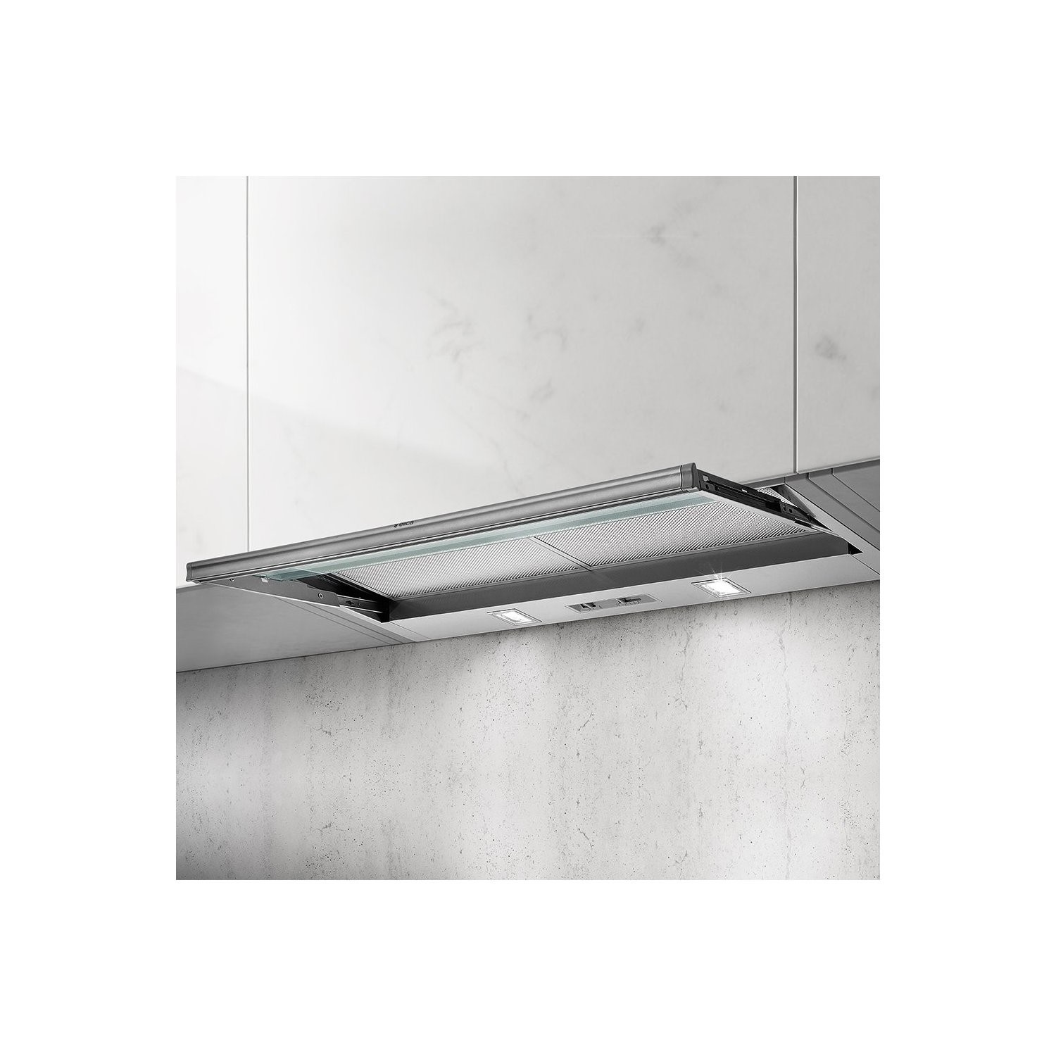 Refurbished Elica SKLOCK-LED-90 86cm Telescopic Canopy Cooker Hood Grey