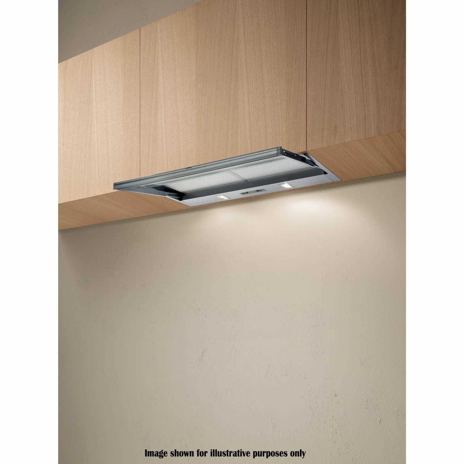 Elica SKLOCK60 Built In Twin Motor Silver Grey 52cm Wide Telecopic