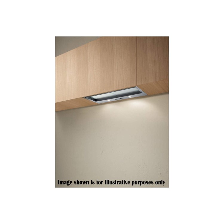 Elica SKLOCK60 Built In Twin Motor Silver Grey 52cm Wide Telecopic Cooker Hood With Glass Panel