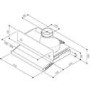Elica SKLOCK60 Built In Twin Motor Silver Grey 52cm Wide Telecopic Cooker Hood With Glass Panel