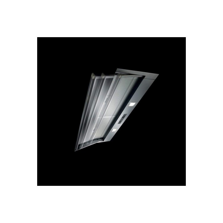 Elica SKLOCK90 Built-in Twin Motor Silver Grey 82cm Wide Telecopic Cooker Hood With Glass Panel