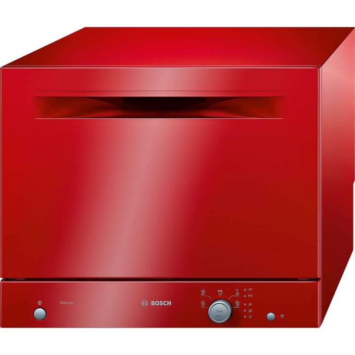 Bosch SKS51E01EU Classixx 6 Place Compact Freestanding Dishwasher Red Appliances Direct