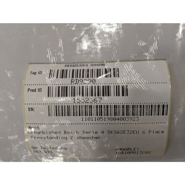 Refurbished Bosch Serie 4 SKS62E32EU 6 Place Freestanding Dishwasher