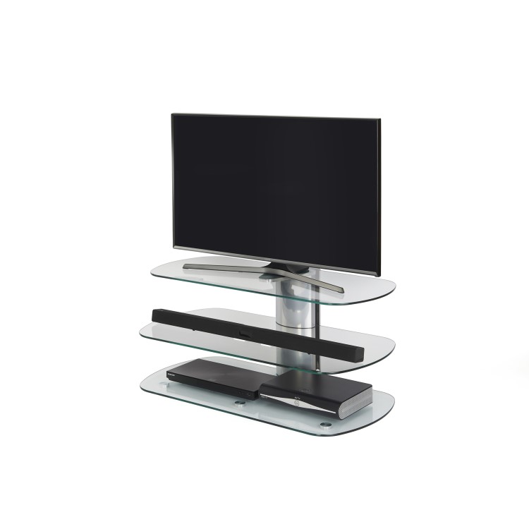 Off The Wall Skyline TV Stand for up to 55" TVs - Silver