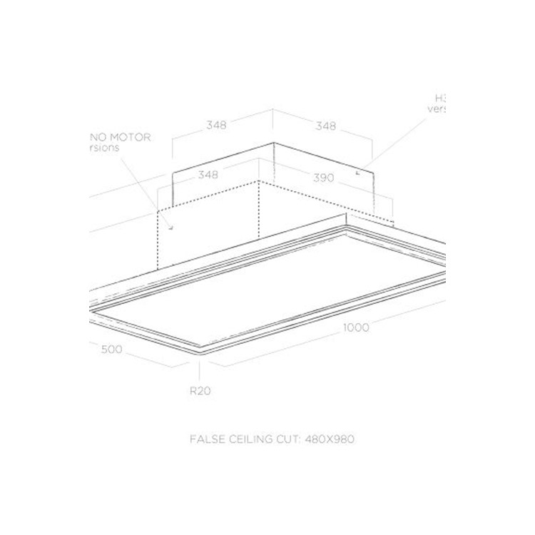 Elica Ceiling Extractor Hood - White