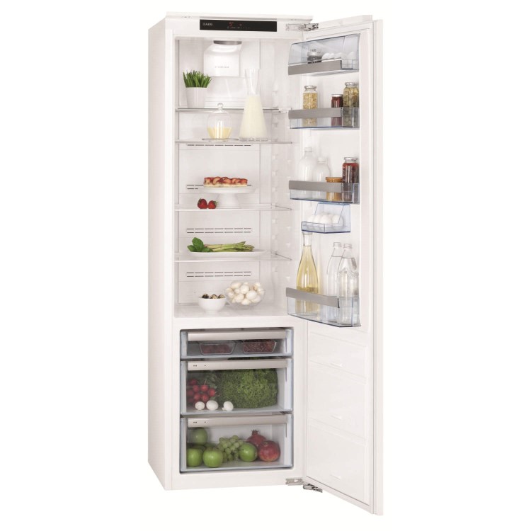 GRADE A3  - AEG SKZ81800C0 Tall Integrated Fridge With LongFresh Drawers