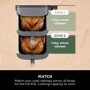 Ninja SL400UK Double Stack XL 9.5L 6-in-1 Dual Air Fryer  Twin Baskets  Healthy Crispy Cooking  Grey