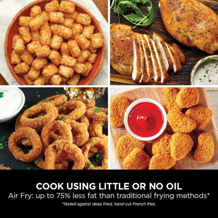 Ninja SL300UK 7.6L Double Drawer Air Fryer  2-Drawer Double Stack  Healthy Crispy Cooking