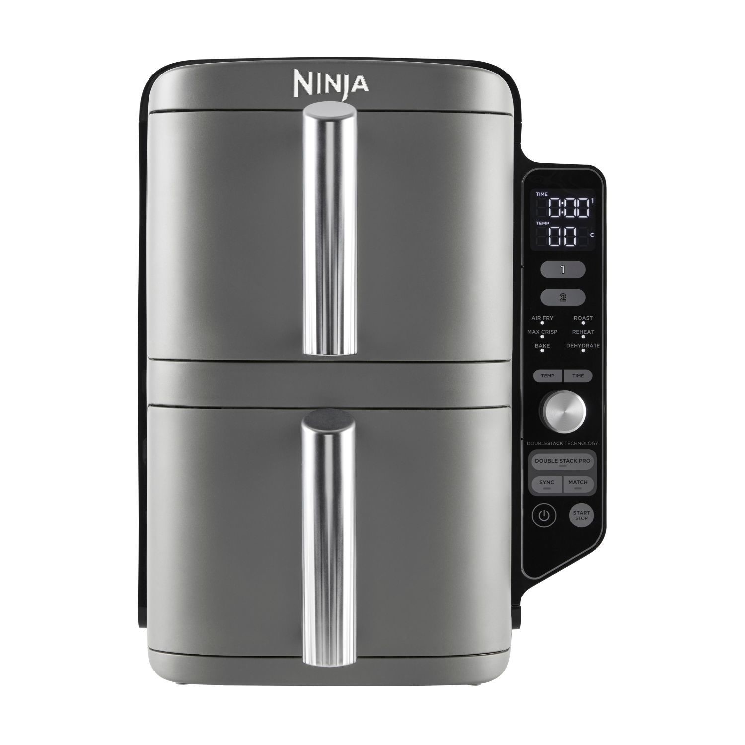 Ninja SL400UK Ninja 2 Drawer Double Stack Air Fryer 9 5L Grey Black
