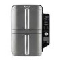 Ninja SL400UK Double Stack XL 9.5L 6-in-1 Dual Air Fryer  Twin Baskets  Healthy Crispy Cooking  Grey