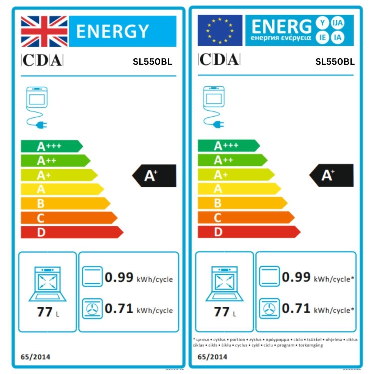 CDA SL550BL Electric Single Oven - Black    