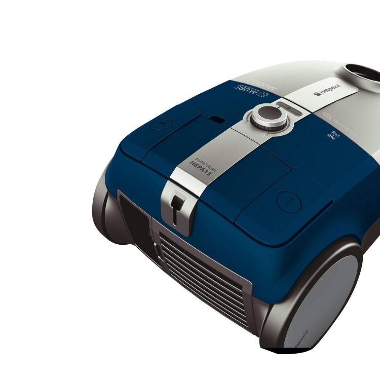 Hotpoint SLB20AA0 Bagged Pet Cylinder Vacuum Cleaner Blue