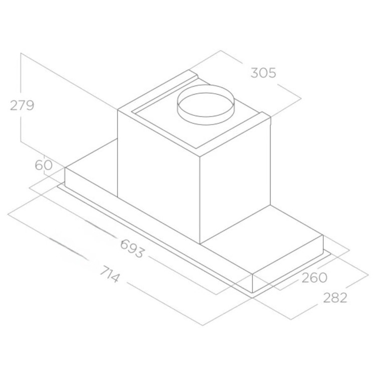Elica Sleek 2.0 80cm Canopy Cooker Hood - Black
