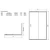 Claritas 6mm Glass Sliding Door Shower Enclosure - 1000 x 1850mm