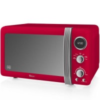Swan Retro Digital SM22030RN 20L 800W Freestanding Microwave - Red