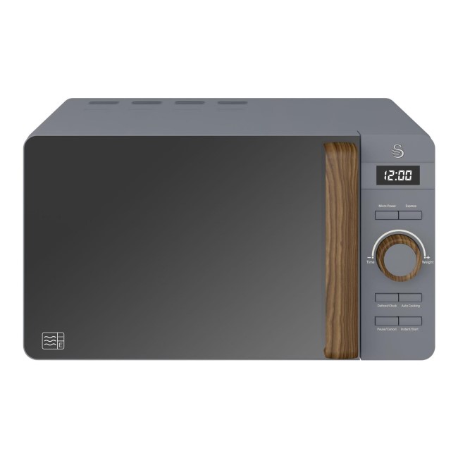Swan SM22036GRYN 20L Nordic Digital Microwave - Slate Grey