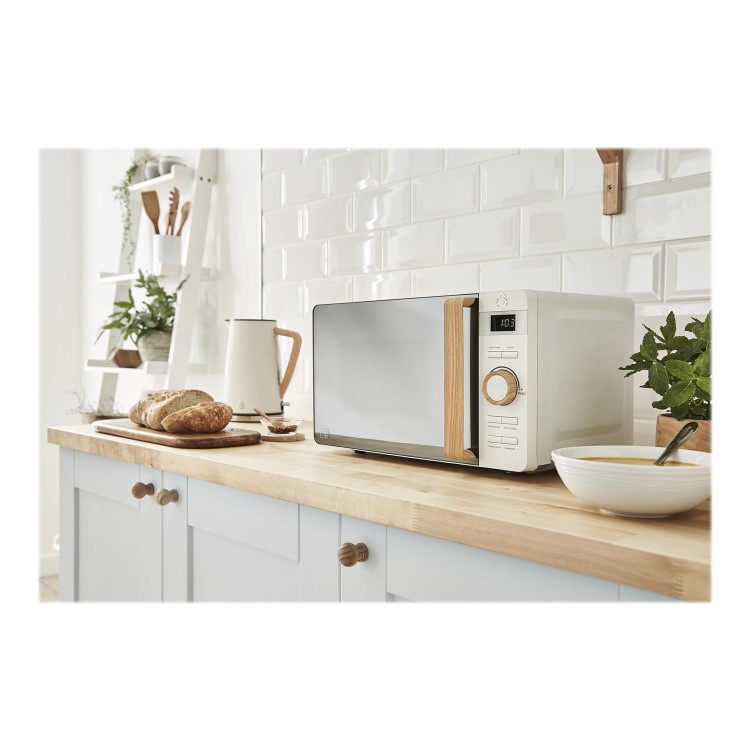 GRADE A3 - Swan SM22036WHTN 20L Nordic Digital Microwave - White