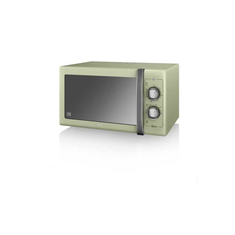 Swan SM22070GN Retro-style 900W 25L Digital Microwave Green