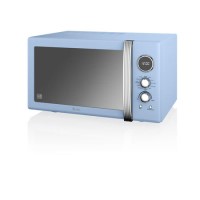 Swan SM22080BLN 25L 900W Retro Design Freestanding Digital Combination Microwave in Blue