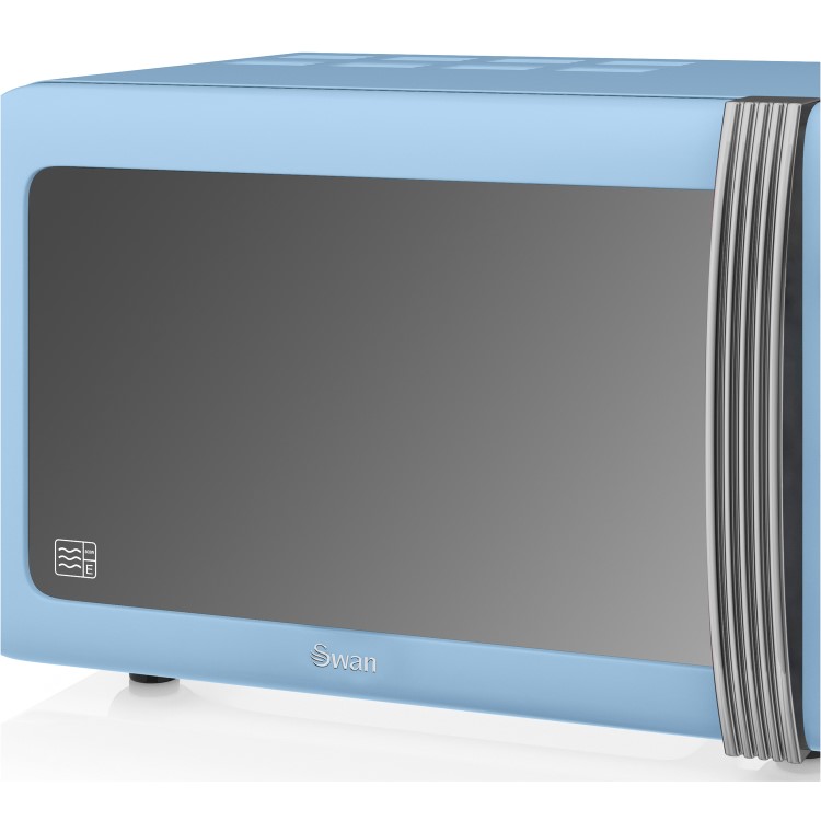 Swan SM22080BLN 25L 900W Retro Design Freestanding Digital Combination Microwave in Blue